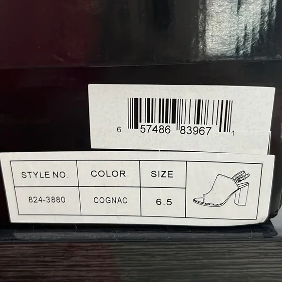 NY&C Sling Back Peep Toe Boot Brand New in Box Never Worn - Picture 8 of 10